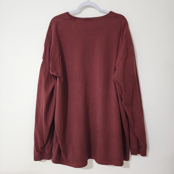 Duluth Trading Mens Longtail T Angry Beaver Logo Long Sleeve Red Relaxed Fit 2XL - Picture 3 of 7